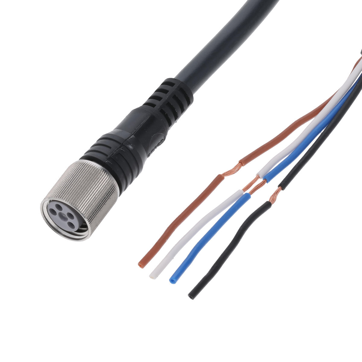 Omron Accessoiresbenaderingsschakelaars M8 4-polige, rechte female RVS-connector, ip69k, PVC, 5 M