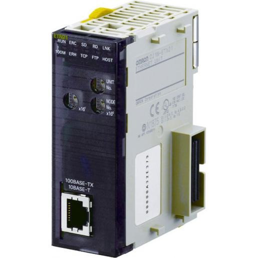 Omron CJ communicatie-unit ethernetmodule TCP/ip udp/ip FTP DHCP en E-ma