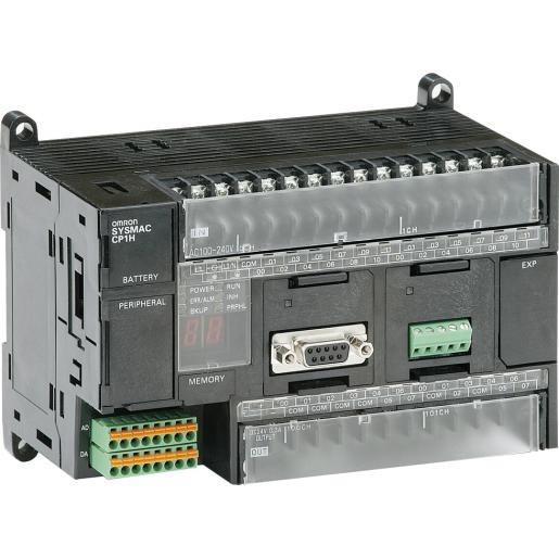 Omron CP1H cpu voor 320 basis I/O (max. 7 uitbr.). 0,1 MS/K-basisinstr. 20K