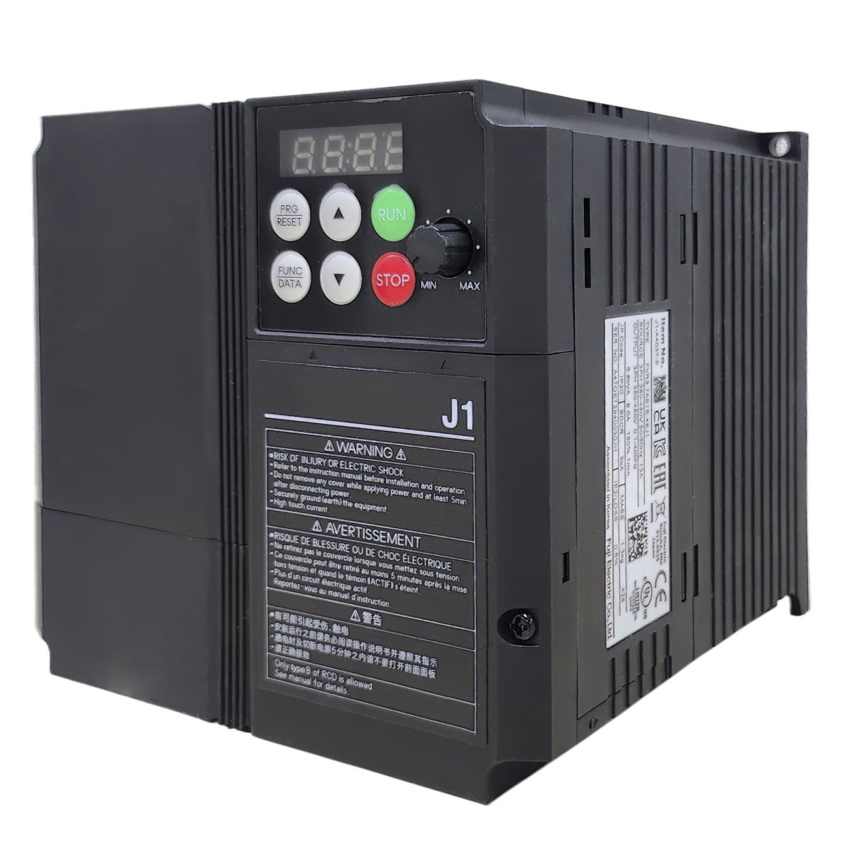 Omron Frequentieregelaars J1000 J1 Ac drive, 3.7 KW, 10.5 A, 400 vac, 3~ input, max. output freq. 400