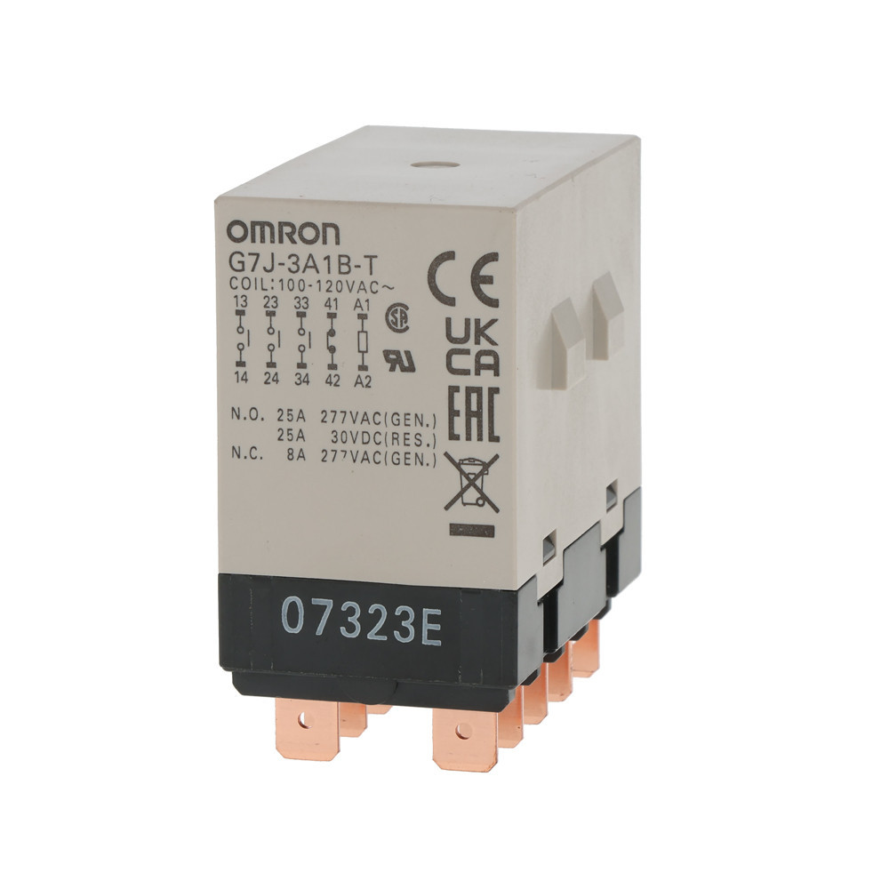 Omron G7 vermogensrelais Power Relay, 3PST-no/SPST-NC, quick connect terminal, 12 VDC