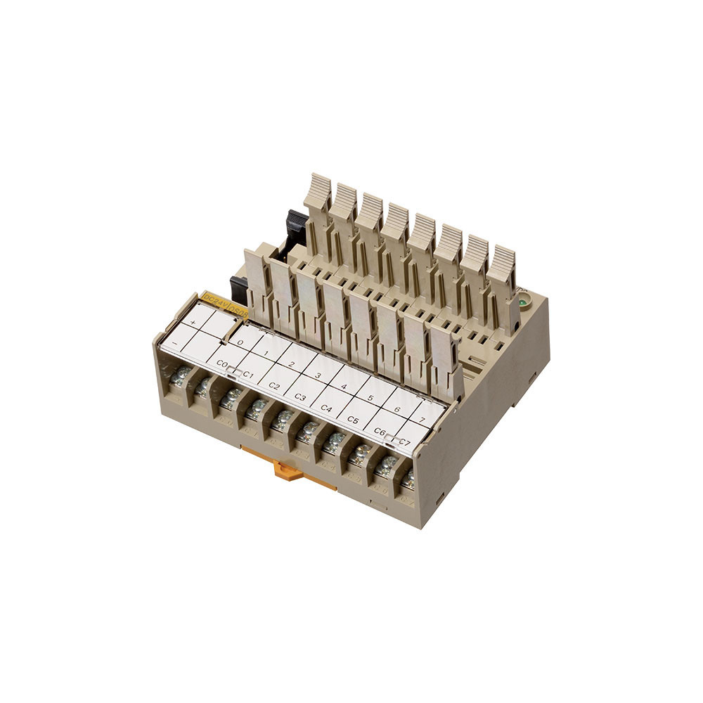 Omron G7 vermogensrelais Relay I/O block, output base, 8 points, NPN, 12 VDC