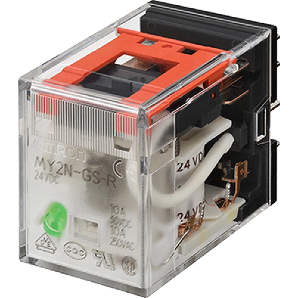 Omron Industriele relais MY-S Relais, plug-in, 14-pins, 4PDT, 6 A, mechanische en led-indicatoren, M