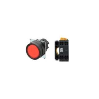 Omron Industriele schakelaars A22 Drukknop A22nl Ø22, compleet, ip66, plastic rand, vlak - laag, druk-DR