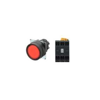 Omron Industriele schakelaars A22 Drukknop A22nl Ø22, compleet, ip66, plastic rand, vlak - laag, terugve