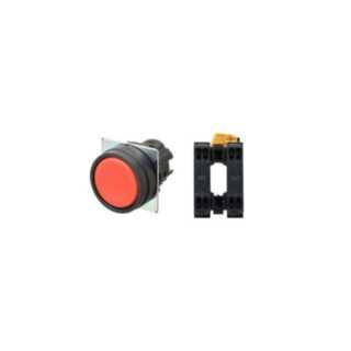 Omron Industriele schakelaars A22 Drukknop A22nn Ø22, compleet, ip66, plastic rand, vlak - laag, terugve