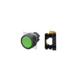 Omron Industriele schakelaars A22 Drukknop A22nn Ø22, compleet, ip66, plastic rand, vlak - laag, terugve
