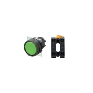 Omron Industriele schakelaars A22 Drukknop A22nn Ø22, compleet, ip66, plastic rand, vlak - laag, terugve