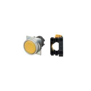 Omron Industriele schakelaars A22 Pushbutton A22nn Ø22, bezel brushed metal, flat, momentary, cap color