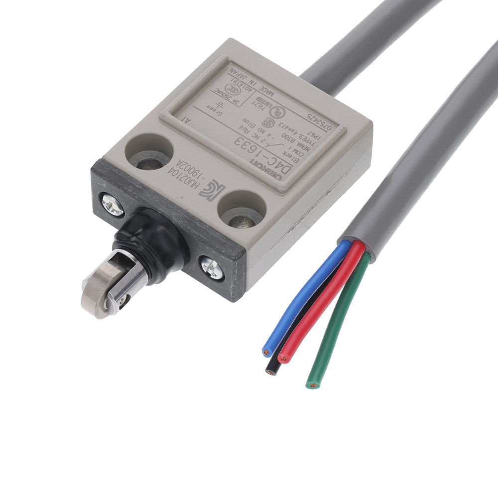 Omron Industriele schakelaars D4C Compacte Ingesloten eindschakelaar, afgedichte kruisplunjer met rol, 5