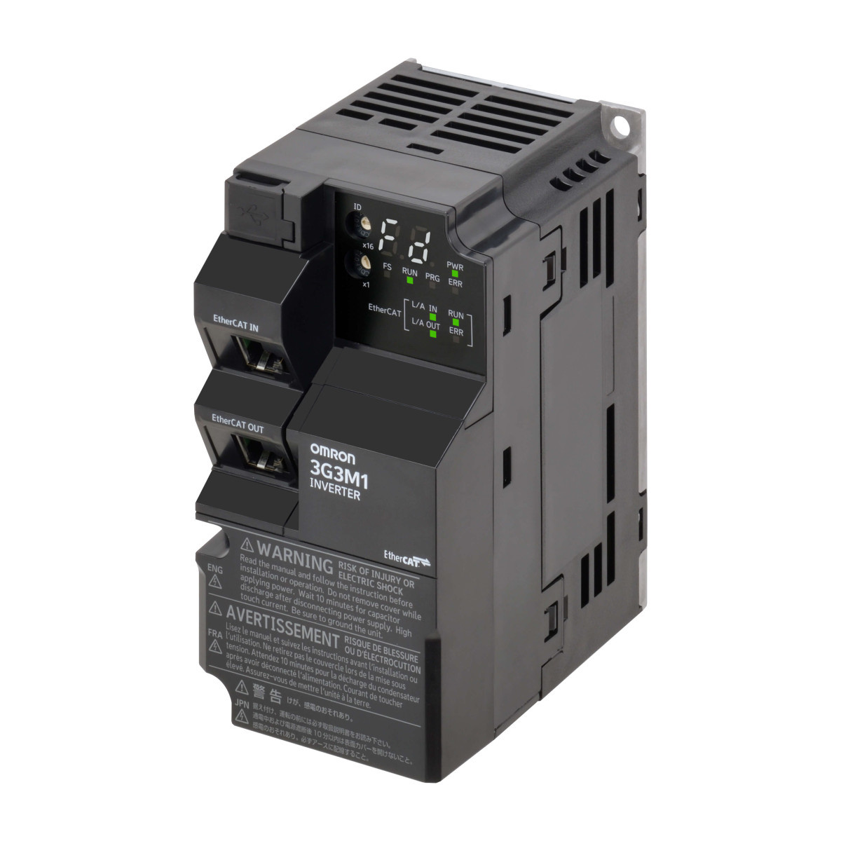 Omron Inverter M1 M1 Frequentieregelaar, 0,4/0,75 KW (HD/ND), 3,0/3,5 A (HD/ND), 200 vac