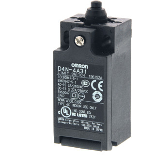 Omron Kunststof plunjer recht 1NC/1no (slow action) 10 A,