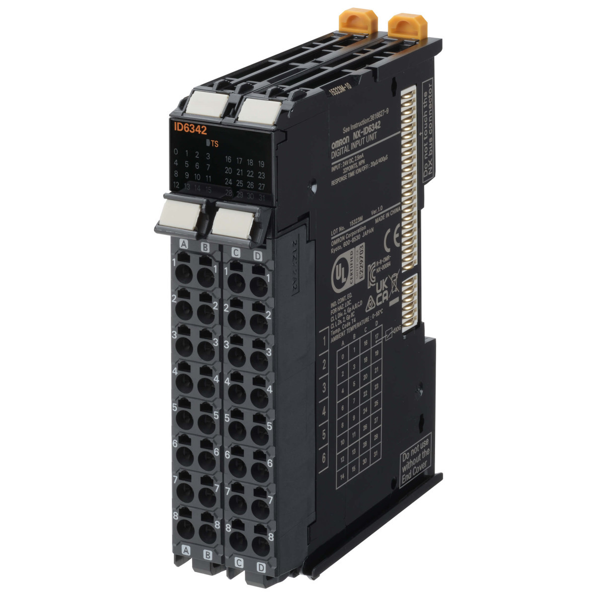 Omron Machinecontroller NX-serie 32 Digitale ingangen, standaardsnelheid, NPN 24 VDC, schroefloze push-