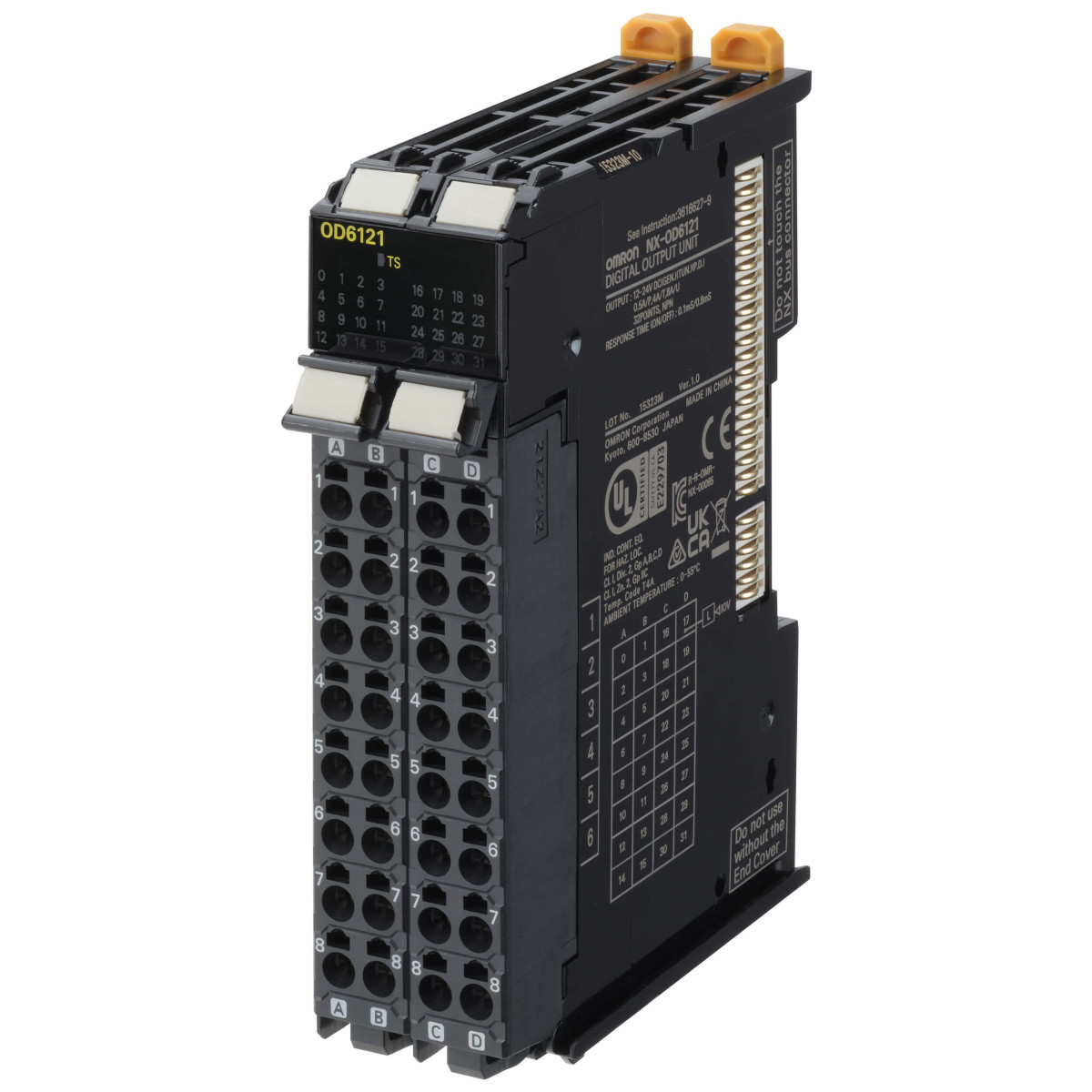 Omron Machinecontroller NX-serie 32 Digitale uitgangen, standaardsnelheid, NPN 12~24 VDC, 0,5 A/punt, 4