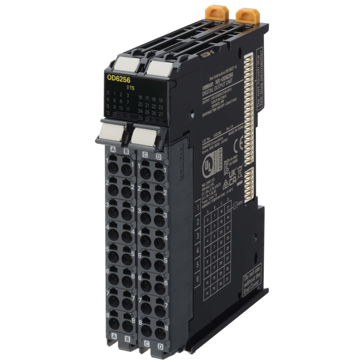 Omron Machinecontroller NX-serie 32 Digitale uitgangen, standaardsnelheid, PNP 24 VDC, 0,5 A/punt, 4 A/