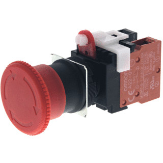 Omron Noodstopschakelaar onverlicht knopdiameter 40 MM SPST(NC)