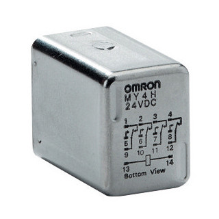 Omron Overige industriele relais Hermetically-Sealed relay, plug-in, 14-pin, 4PDT, 3 A, 48 VDC