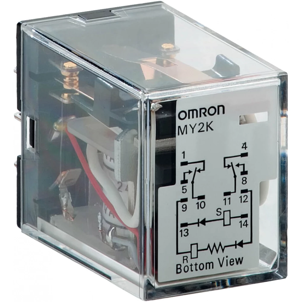Omron Overige industriele relais Schakelrelais MY, 2 wisselcontacten, 24 vac / 3 A, 2-polig, inst