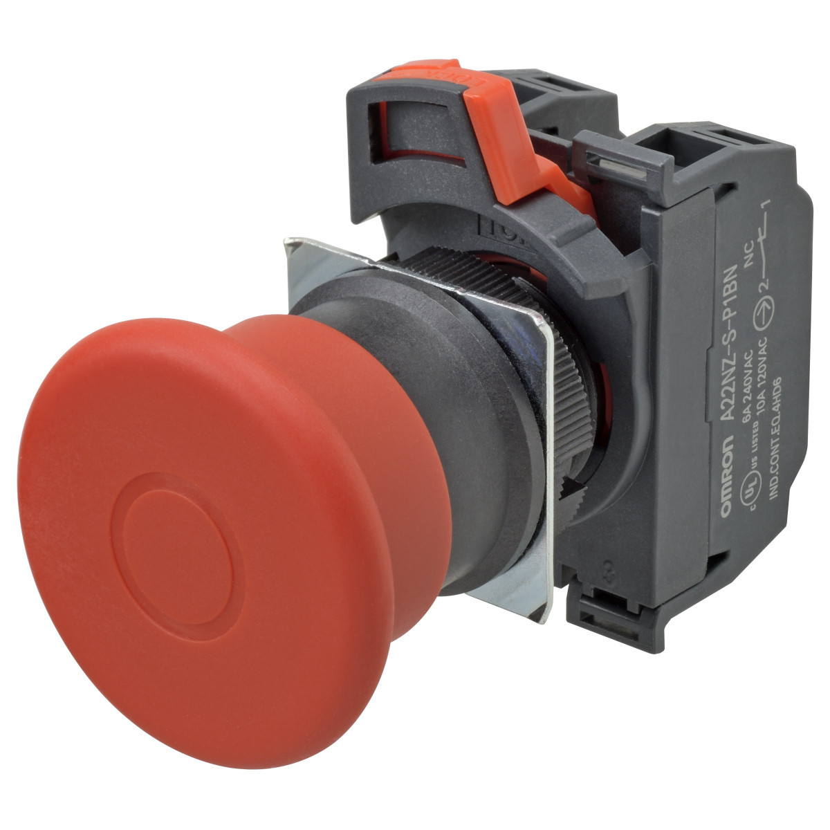Omron Overige veiligheidscomponenten Emergency Stop switch, push-in, non-illuminated, 40 MM dia, push-lock/
