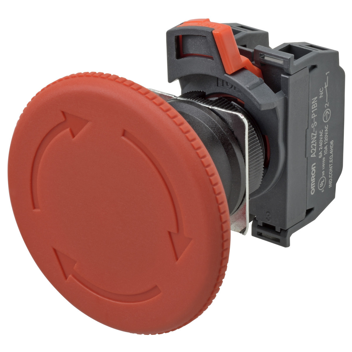 Omron Overige veiligheidscomponenten Emergency Stop switch,push-in, non-illuminated, 60 MM dia, push-lock/T
