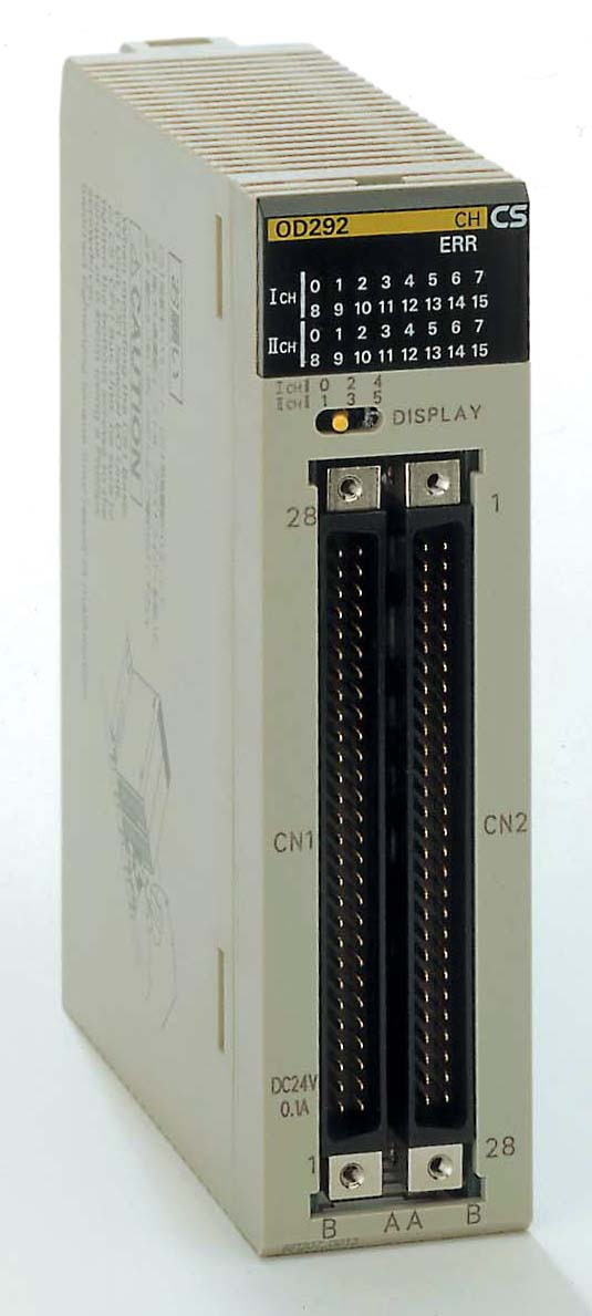 Omron Programmeerbare besturingen CS1 96 Uit NPN, 12-24 VDC/0,1 A, met 2 X FCN56 connector