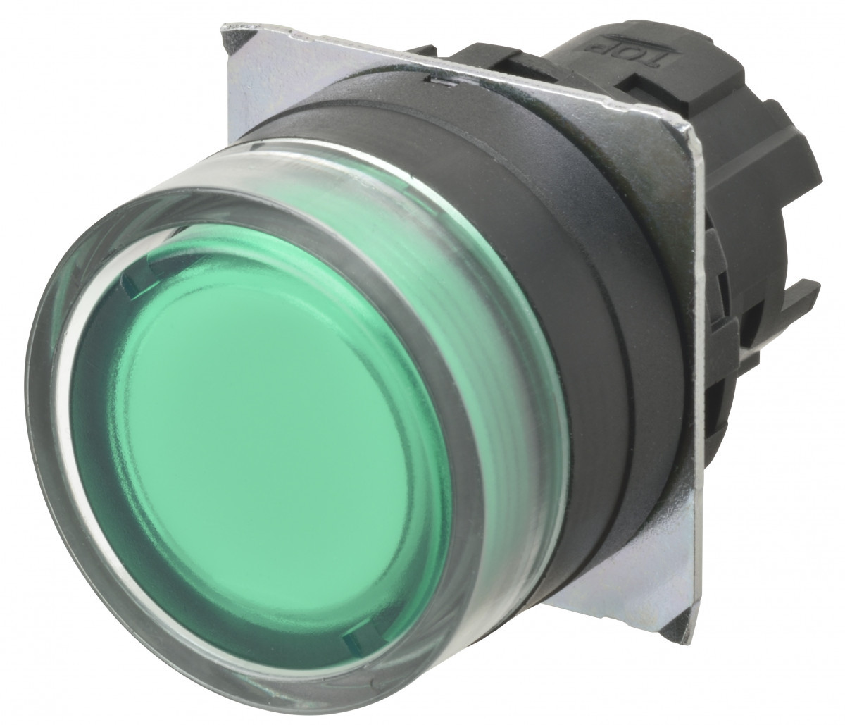 Omron Pushbutton a22nz Ø22 bezel plastic full guard momentary cap color