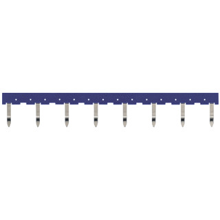 Omron PYF-pu doorverbindingsbrug push-in plus 8 overbrugde klemmen blau