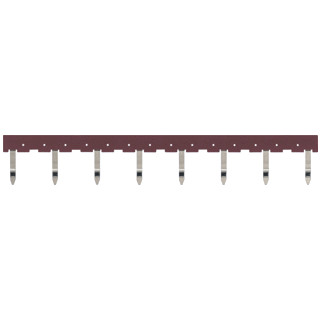 Omron PYF-pu doorverbindingsbrug push-in plus 8 overbrugde klemmen rood