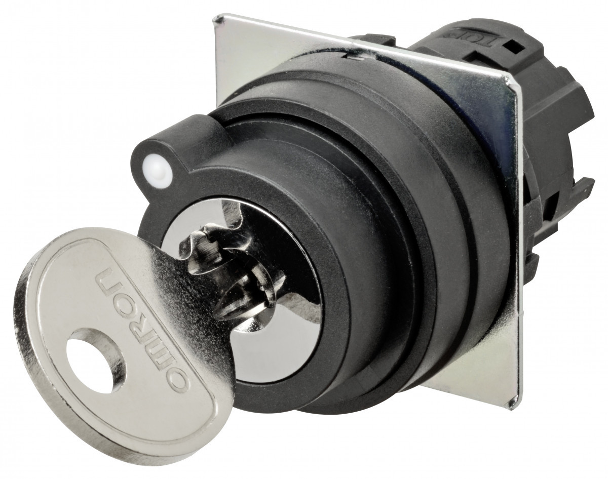 Omron Industriele schakelaars A22 Sleutel-Keuzeschakelaar a22nk Ø22, 2 posities, plastic rand, manueel,