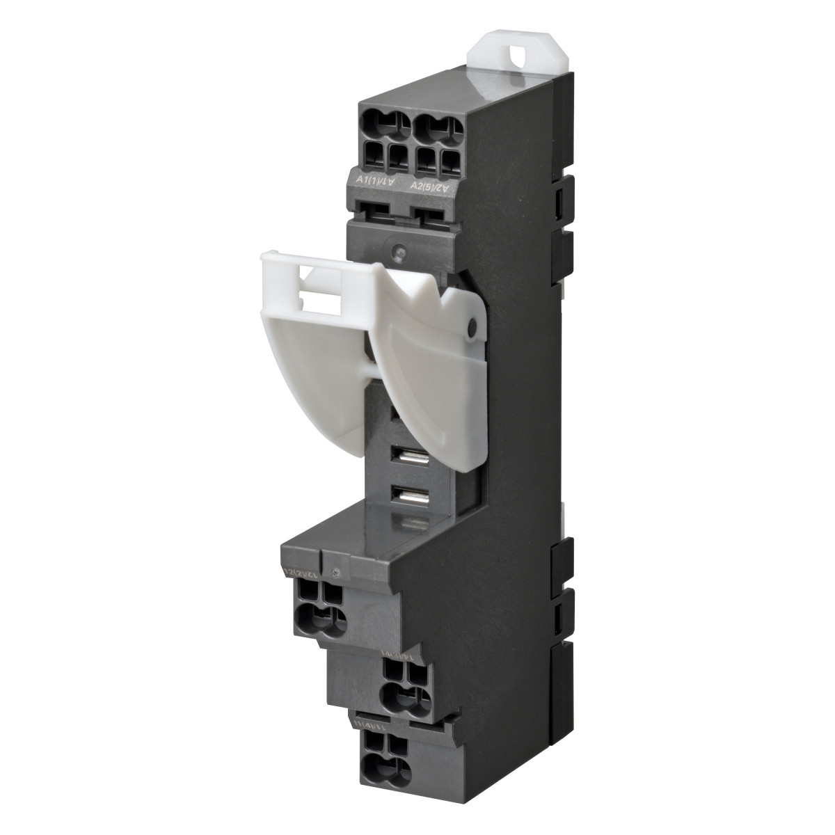 Omron Sockets Aansluitvoeten, type: P2RF, 5 pins, push-in plus, 10 A, 250V, T.B.V. T
