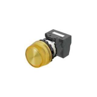 Omron Speciale industriele Schakelaars Indicatielamp M22N Ø22, compleet, ip66, trapezium lens, geel, 24 VDC,