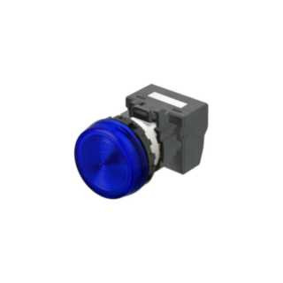Omron Speciale industriele Schakelaars Indicatielamp M22N Ø22, compleet, ip66, vlakke lens, blauw, 24 VDC, pu