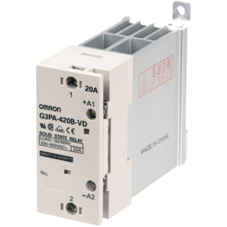 Omron SSR din-rail model incl. koellichaam led-indicatie afdekkap,12-24 V
