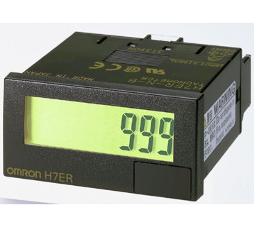 Omron Tellers H7EC/R/T 48x24 MM, LCD-5 cijfers met achtergrondverlichting, zwart, 1.000 RPS (