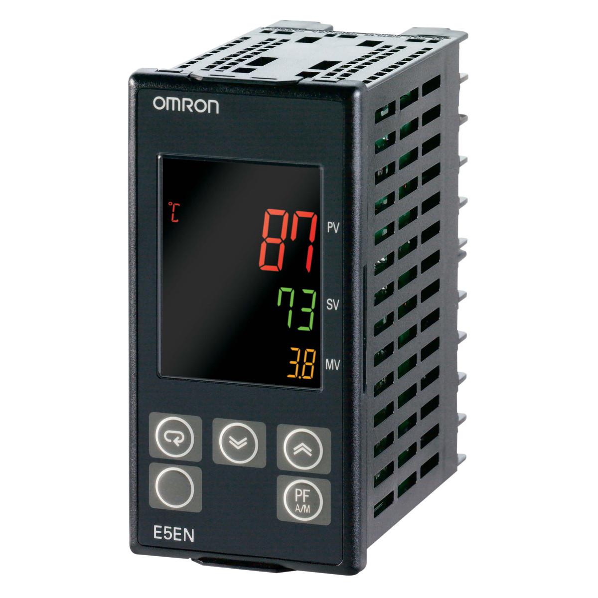 Omron Temp. & Procesregelaars E5EN-H Temperatuurregelaar, 48x96 MM, in: TC/PT/ir/MV, geavanceerd model, 24