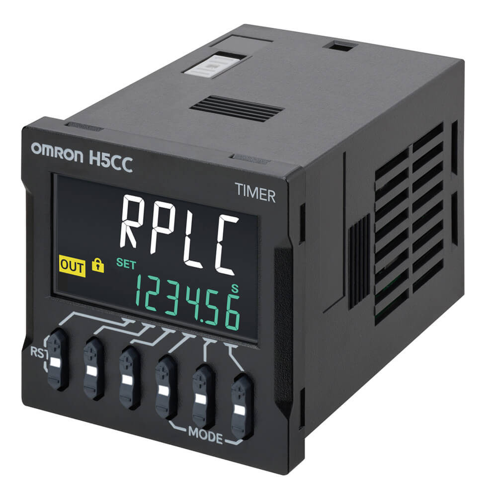 Omron Tijdrelais H5CX Timer, plug-in, 8-pins, din 48x48 MM, economy type, spanningsloze inga