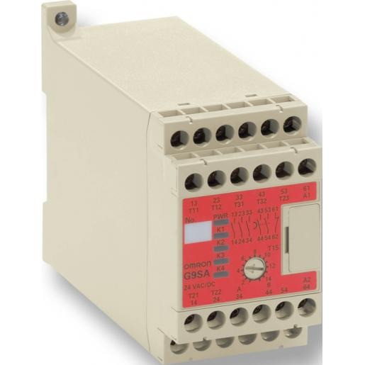 Omron Veiligheidsrelaisunit 45 MM 24 vac/VDC 3x5 A uitgang schroef