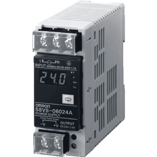Omron Voeding S8VS,24DC/2,5a,60W,din-rail,100-240ac in,met behuizing