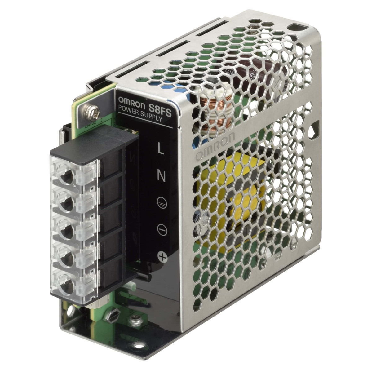 Omron Voedingen S8FS Power Supply, 30 W, 100-240 vac input, 12 VDC, 3 A output, direct moun