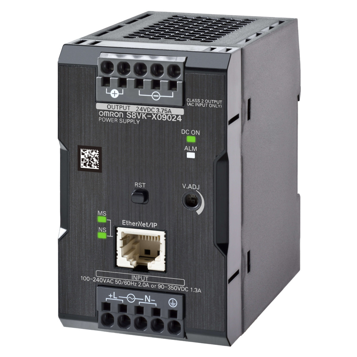 Omron Voedingen S8VK-X Boektype-Voeding, 90 W, 24 VDC, 3,75 A, din-railmontage, push-in-aansl
