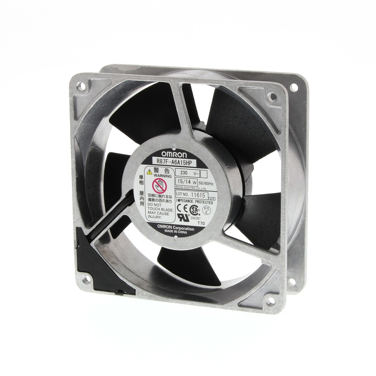 Omron Voedingen Ventilator Ac Fan 100vac, aluminium behuizing 120 X 120 D = 38, hoge snelheid, te