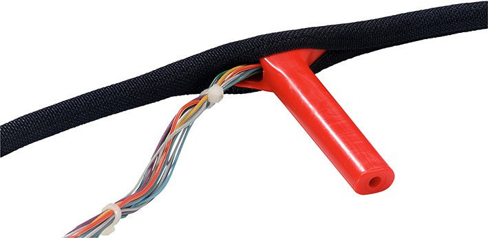 ABB Draad- en kabelmanagement Catamount Omwikkelde, vlambestendige, geweven kabel voering zwart polyester, tem