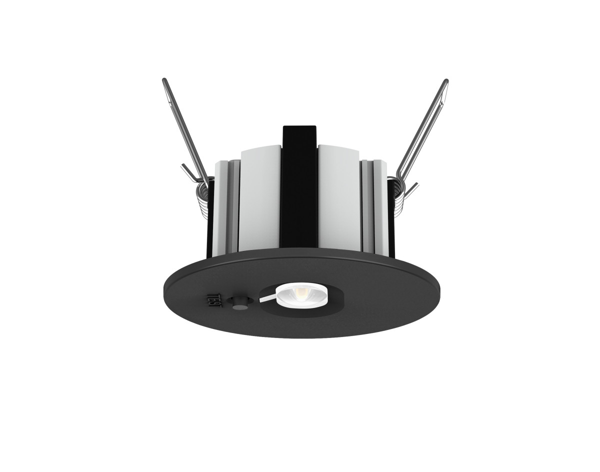 Opple Noodverlichting Inbouw-/Opbouwspot Ledem-Spot-E RD55-3W-dali-as/W-em3-BL
