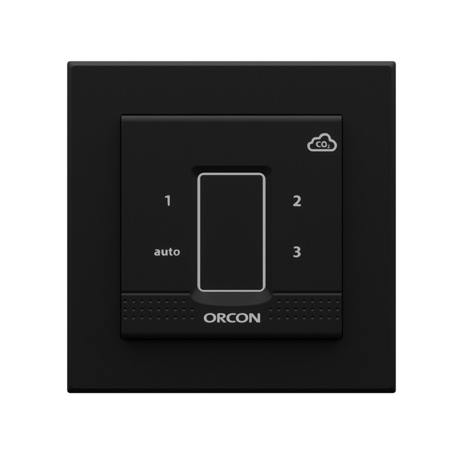 Orcon Toebehoren ventilatie Afdekkap En frame voor co2 inbouw bedieningssensor - zwart