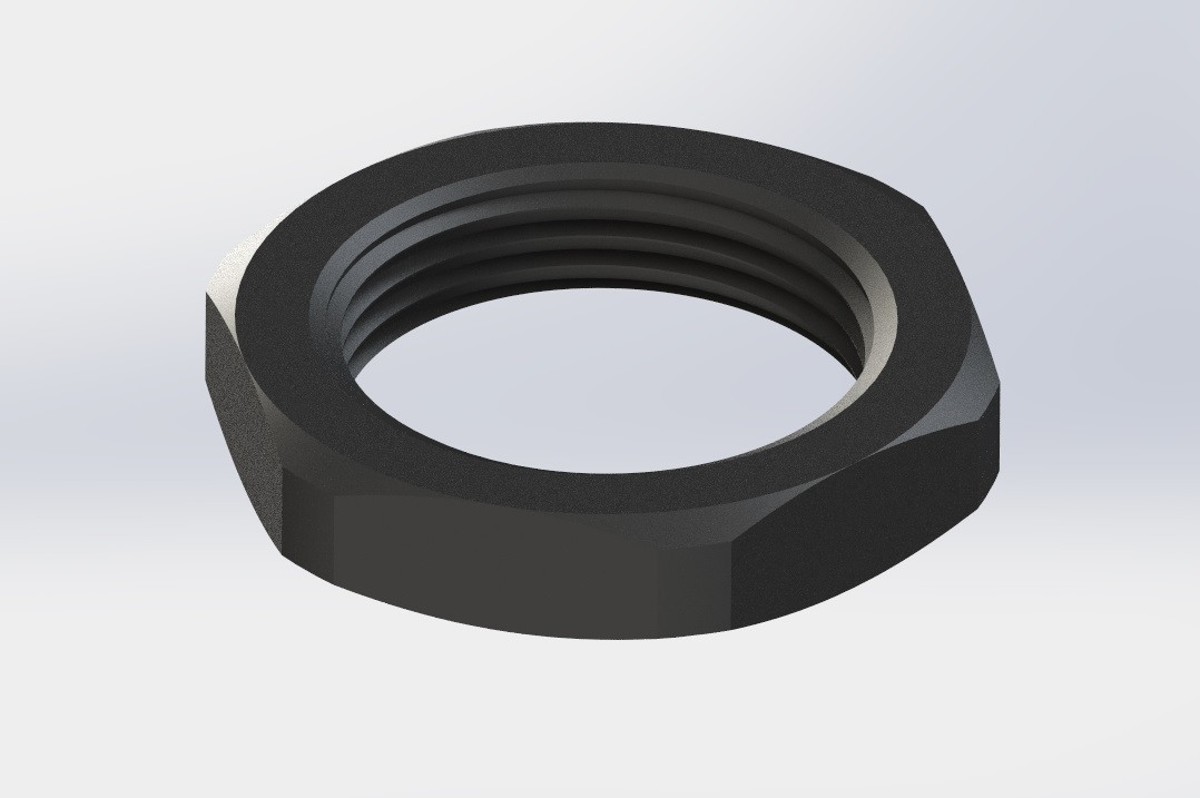 Ortac m63x1,5 contramoer/zwart