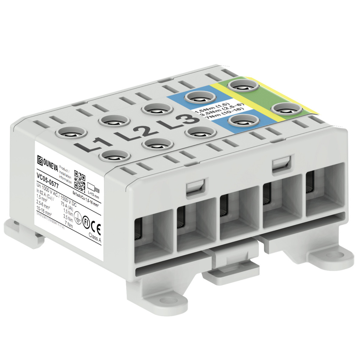 Ouneva OTL - Aansluitklem Otl Aansluitklem 1,5-16 MM², 5x1xal/cu schroef