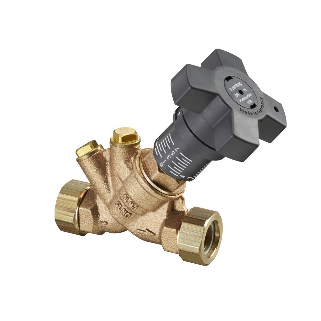 Oventrop Inregelafsluiter-statisch- Hydrocontrol VTR inregelafsluiter PN16, brons DN25, 11/4bu+wartel+plug