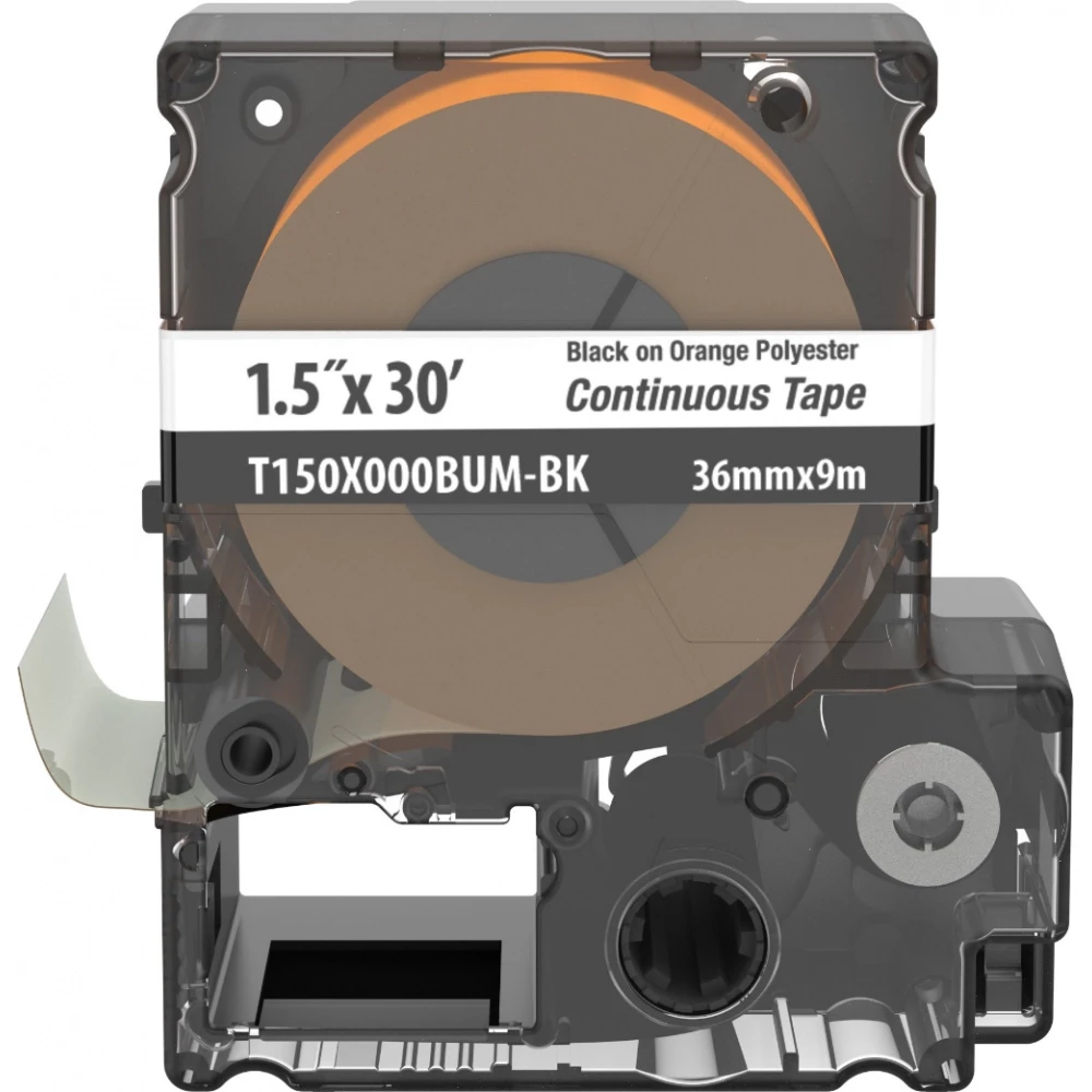 Panduit [featured]mp cassette continuous tape polyester 1.50" W X 30' L black on orange