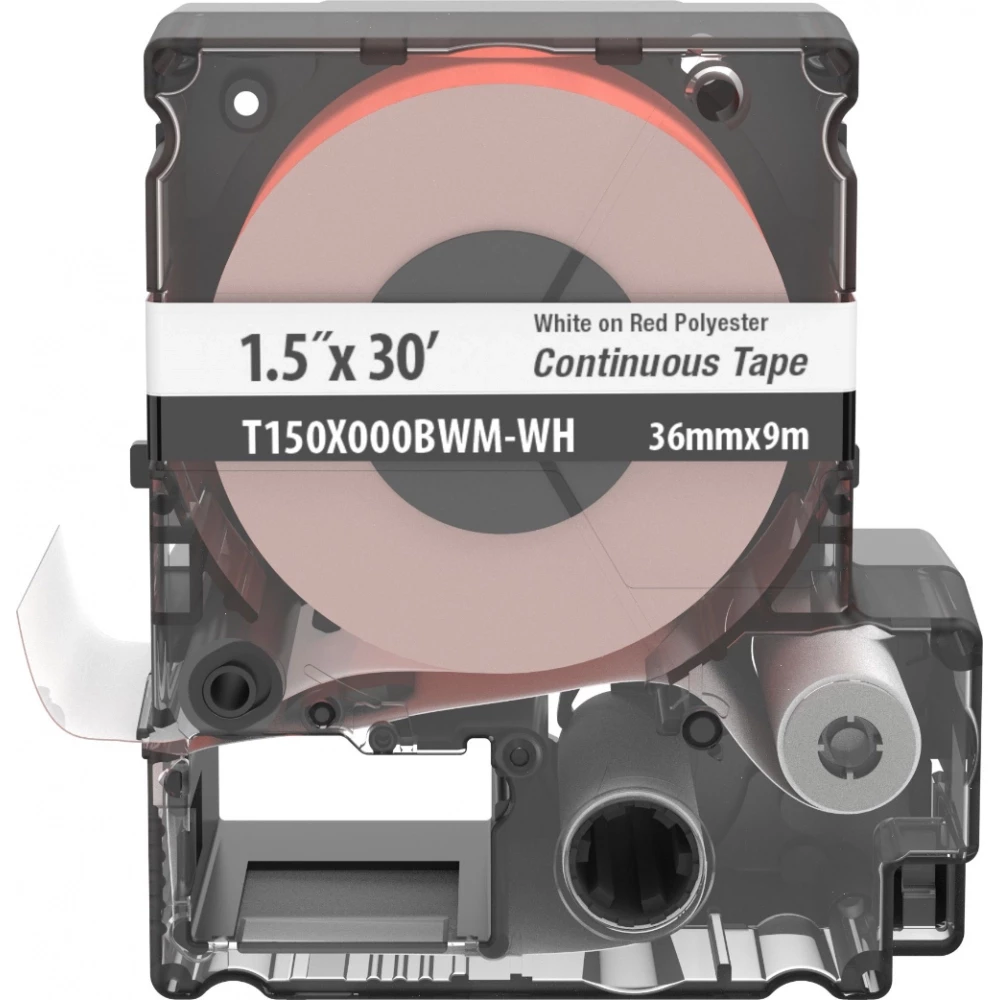 Panduit [featured]mp cassette continuous tape polyester 1.50" W X 30' L white on red