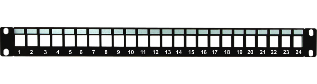 Patchpaneel 19 inch, 24 poorten, 1u, zonder keystones